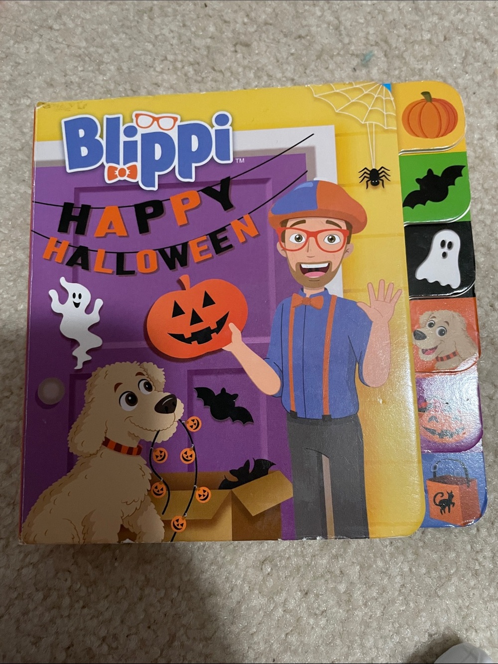 Blippi Lot  Orange & Blue Beret,Orange Suspenders,glasses,2 (1 sound)board books - Picture 4 of 10
